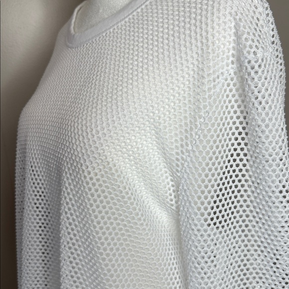 NWOT Dolls Kill Ashen Atlas Unisex Fishnet Top - White - Picture 10 of 12
